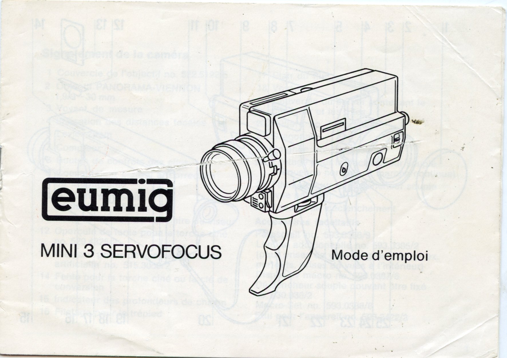 Manuel du projecteur double 8 mm Eumig Mark 607 610D - Téléchargement PDF - France